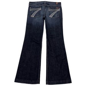 7 For All Mankind Dojo Flip Flop 30X30 Flare Stretch Blue Jeans
